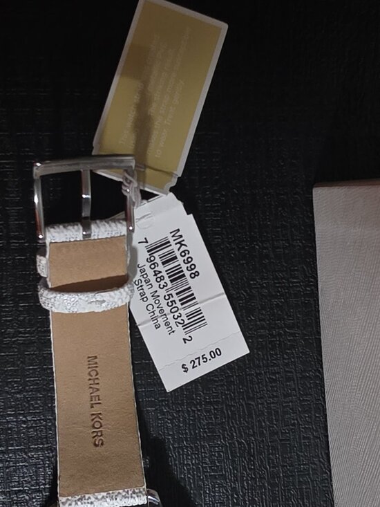 Michael Kors Women’s Quartz Watch 41mm Silver Glitter Dial PVC Strap main image 5